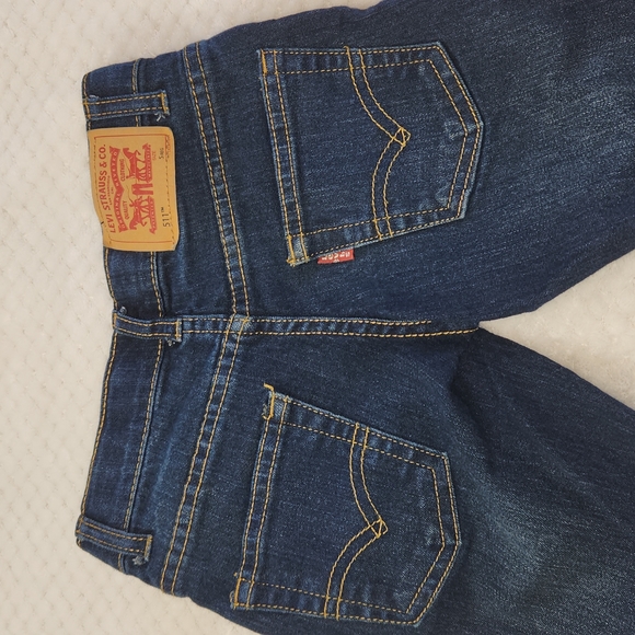 LEVIS 511 SLIM KIDS JEANS SIZE 4-5 YEARS DARK BLUE DENIM - Picture 7 of 11